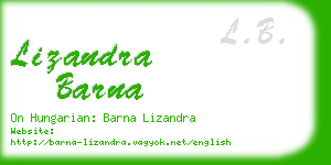 lizandra barna business card